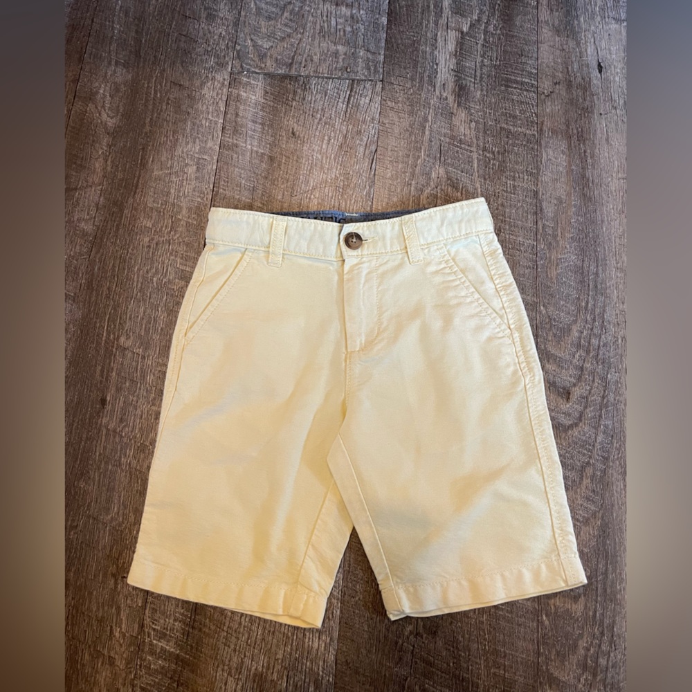 Boys Nautica Shorts Yellow Dress Chino Size 6
